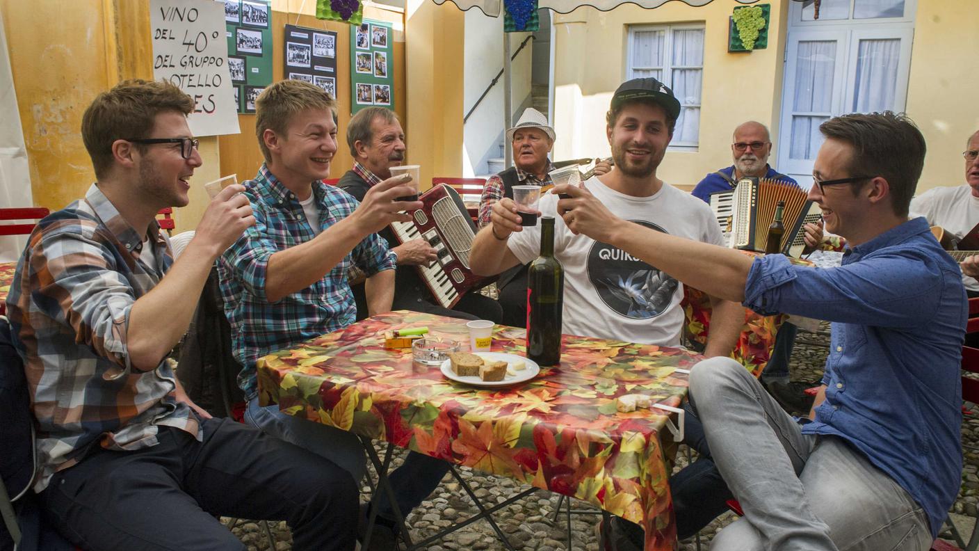 Un momento della Sagra dell'Uva 2015 a Mendrisio, l'unica edizione gratis