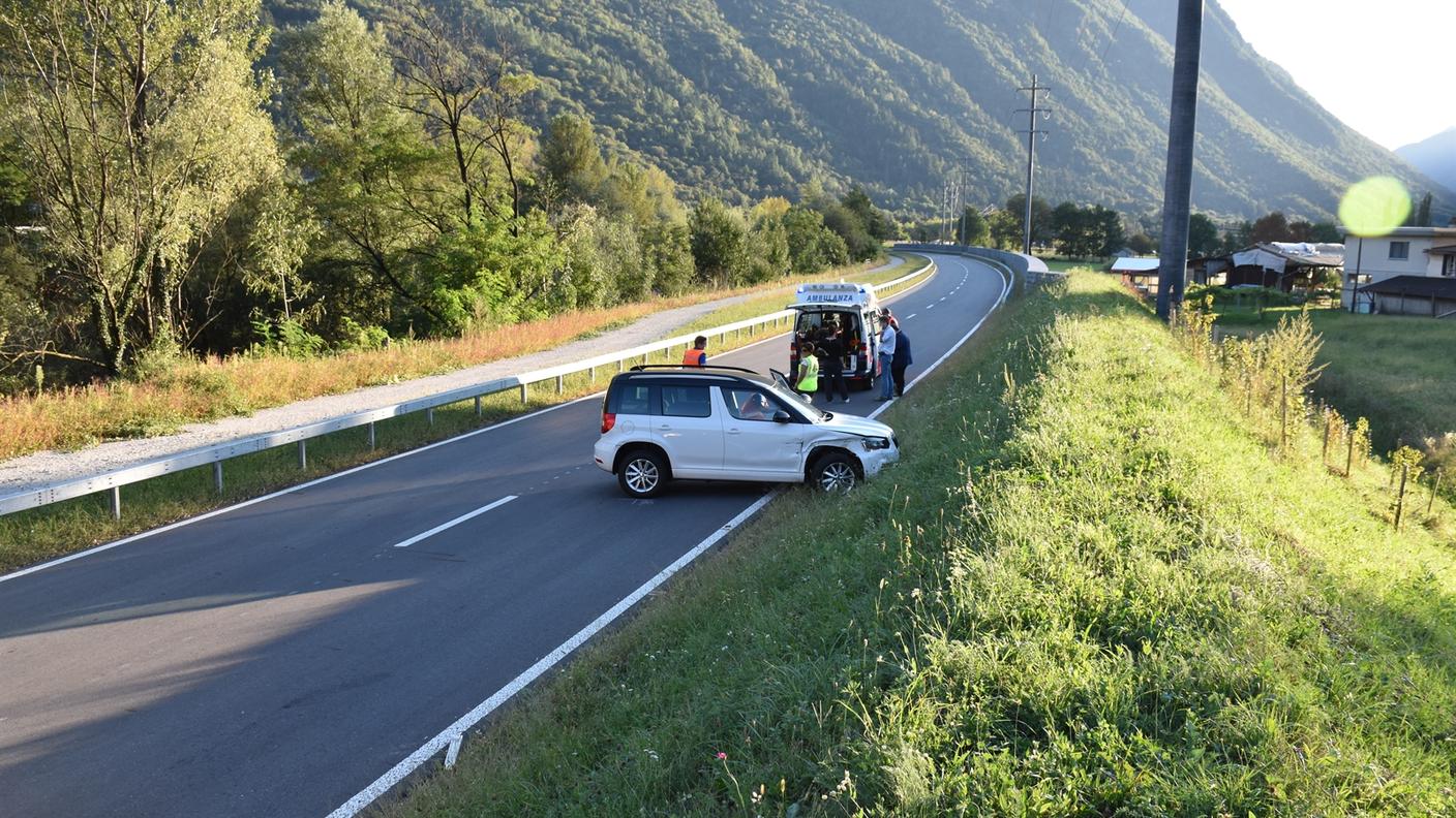 La vettura coinvolta nell'incidente avvenuto presso San Vittore