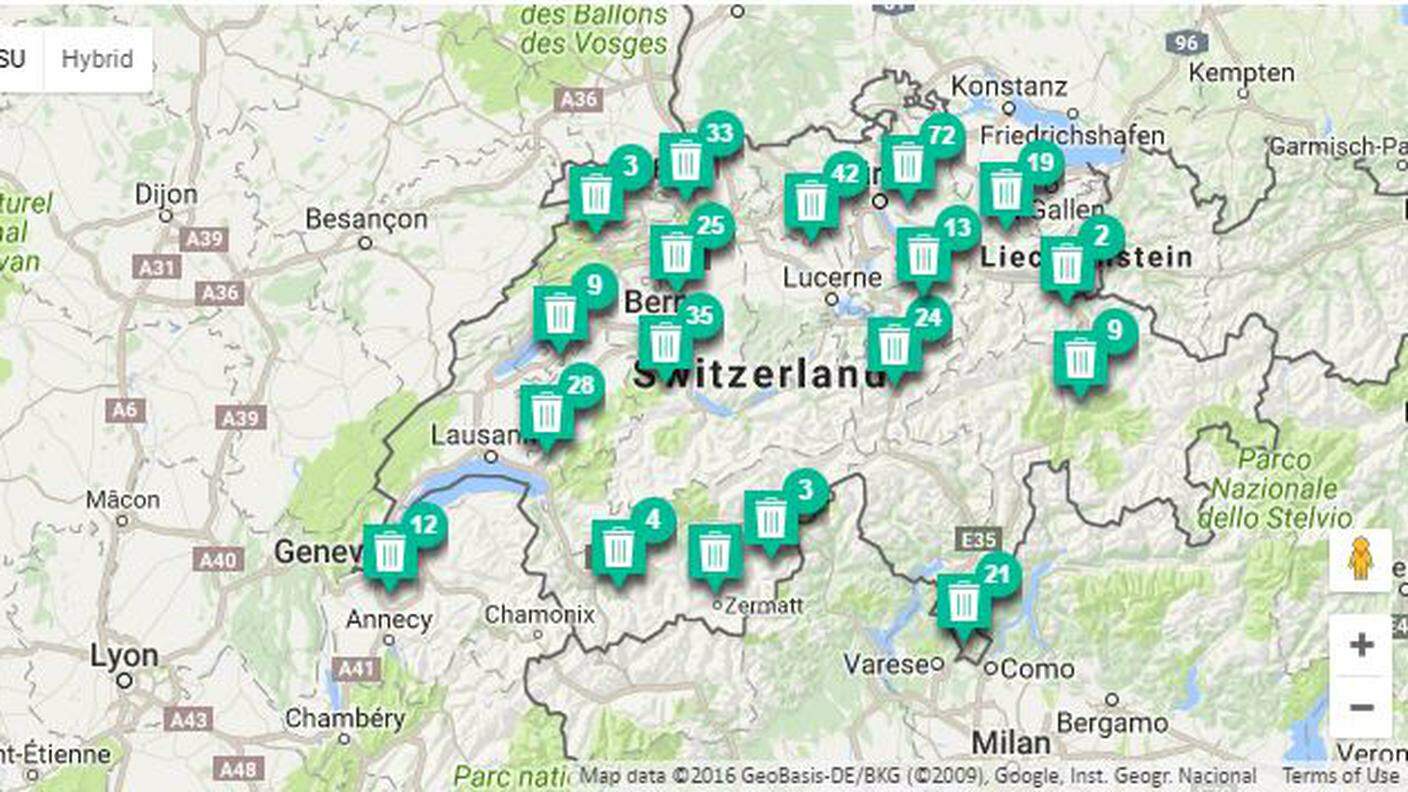 La mappa dei luoghi che partecipano all'iniziativa