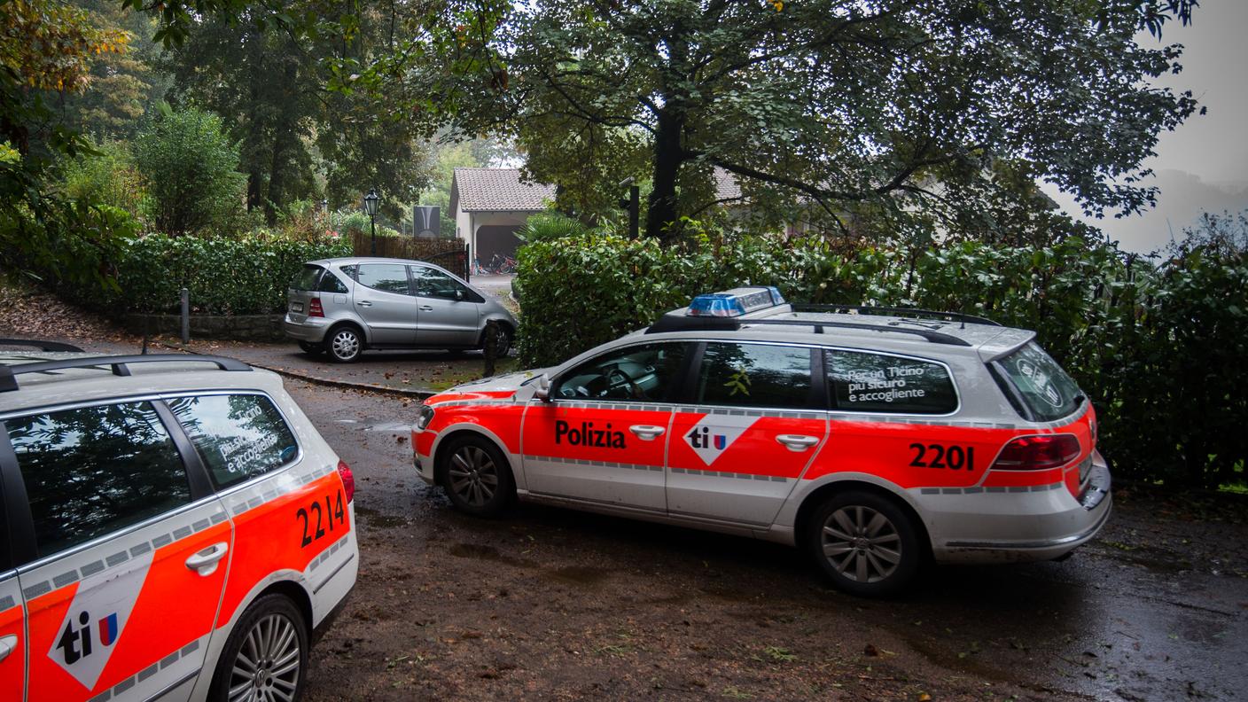 La polizia sul luogo della rapina