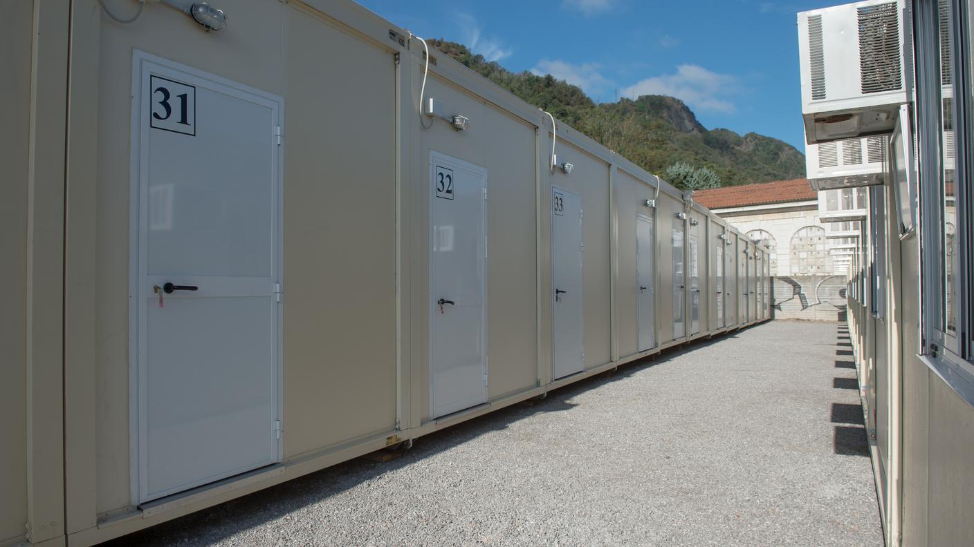 Nel nuovo campo container per 300 persone