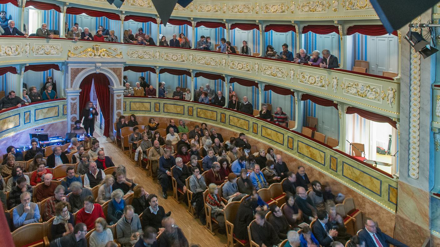 L'interno del Teatro Sociale di Bellinzona