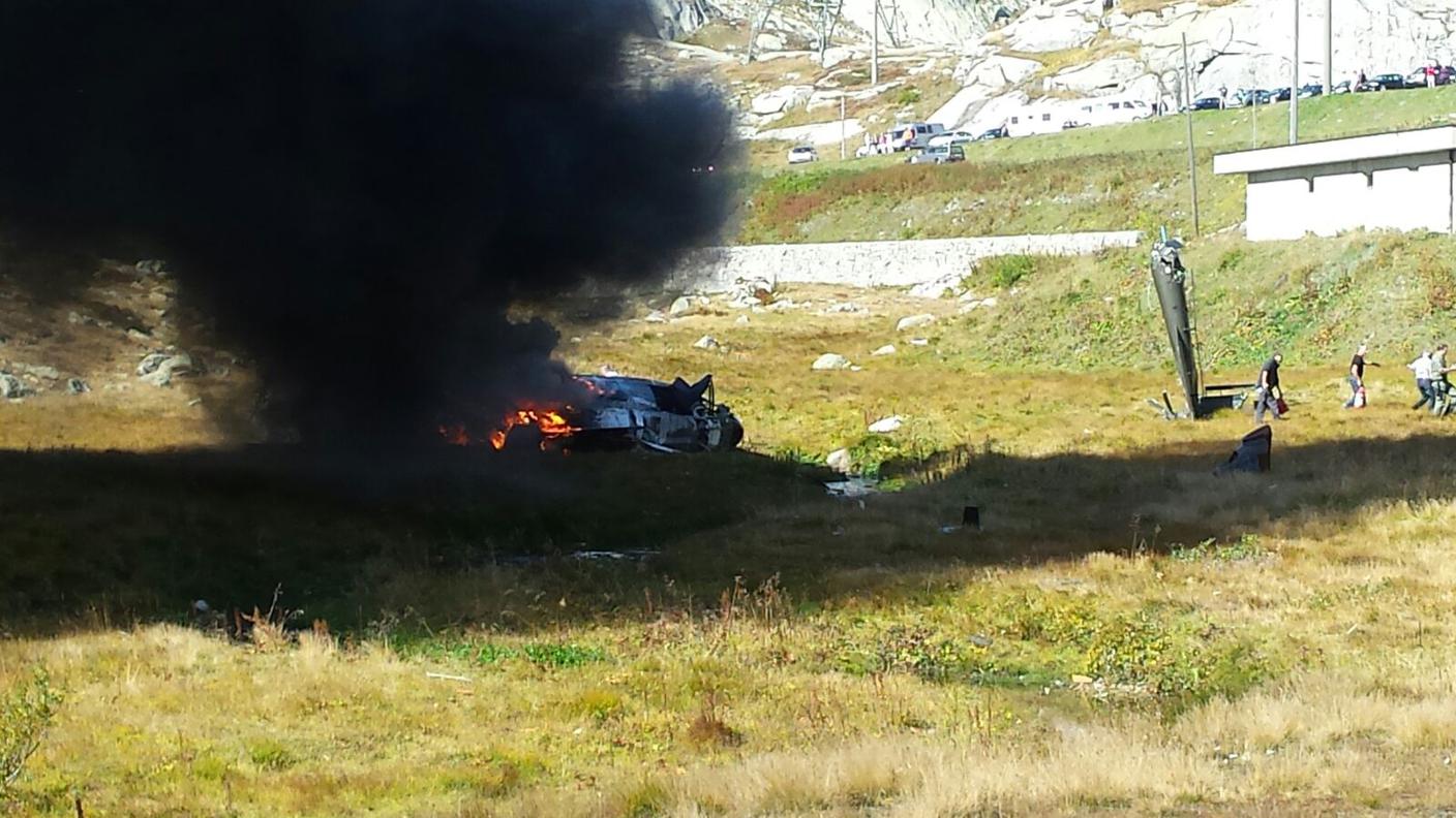 Un'immagine scattata sul luogo dell'incidente