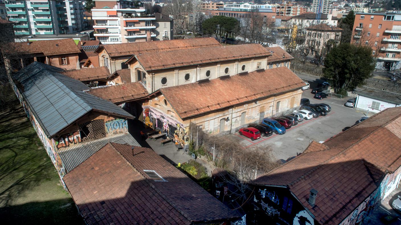 Un'immagine recente dell'area dell'ex Macello di Lugano