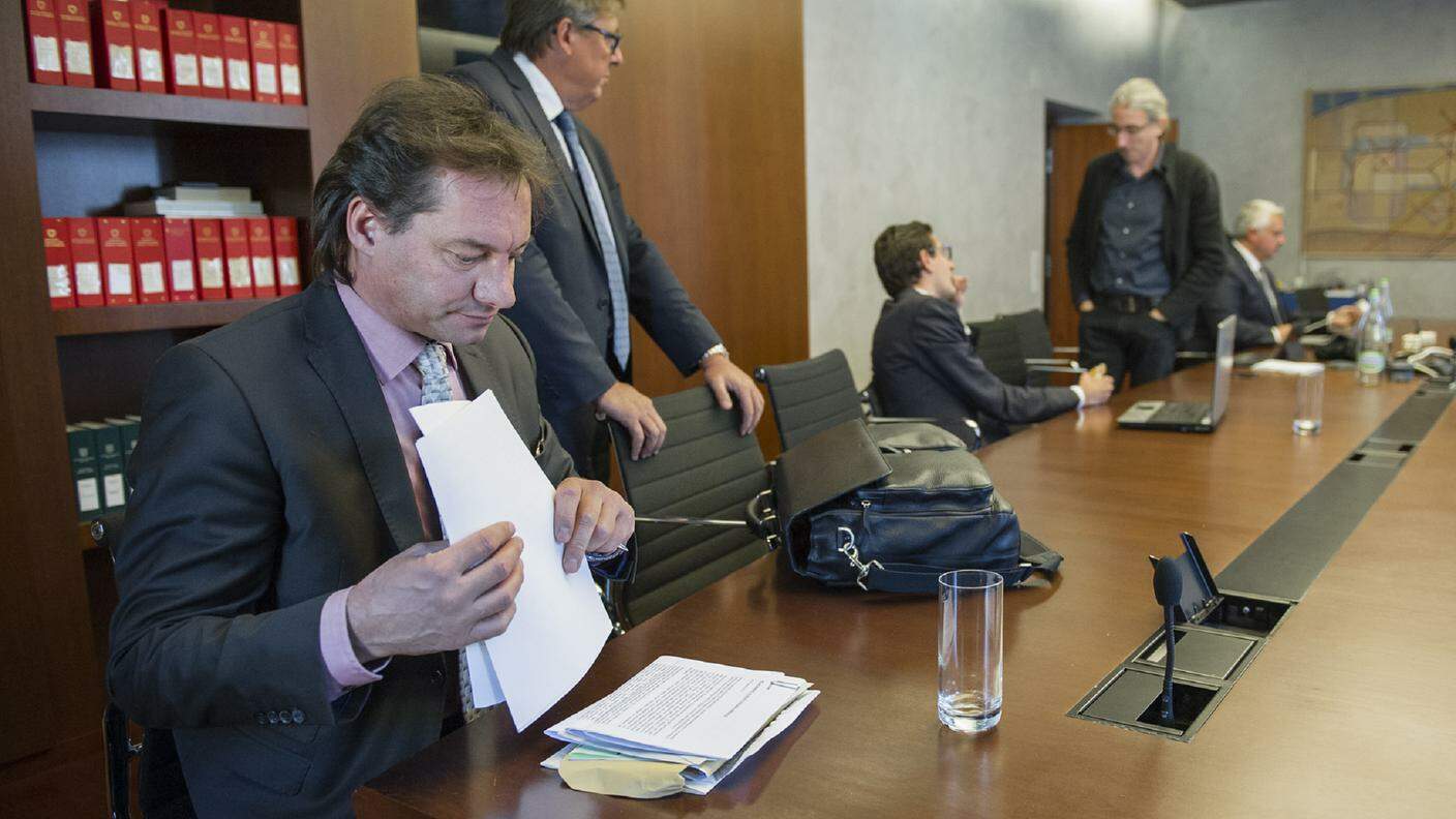 Il presidente del Legislativo Fabio Badasci durante l'incontro di lunedì