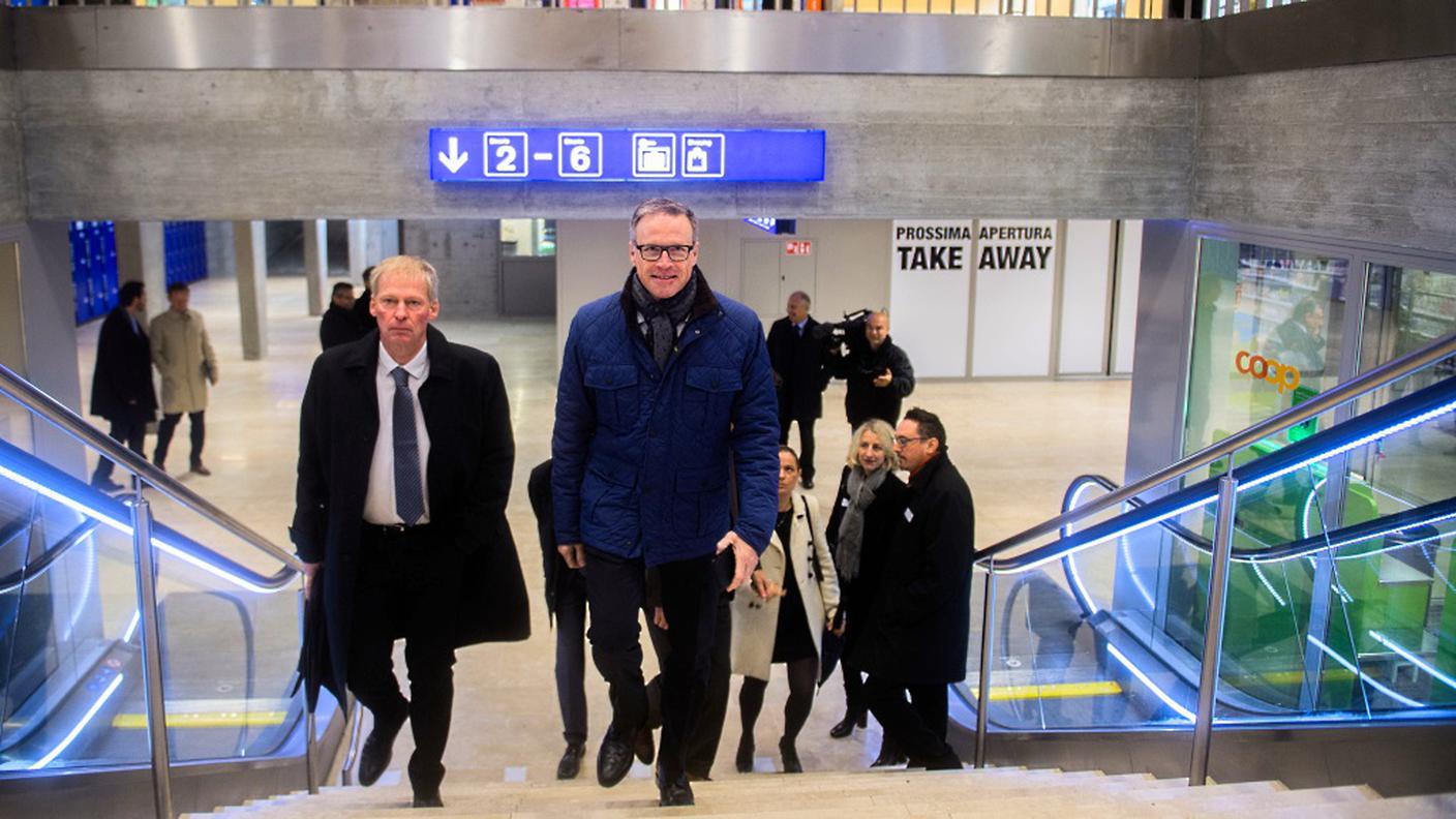 Claudio Zali e l'amministratore delegato delle Ferrovie Federali Andreas Meyer