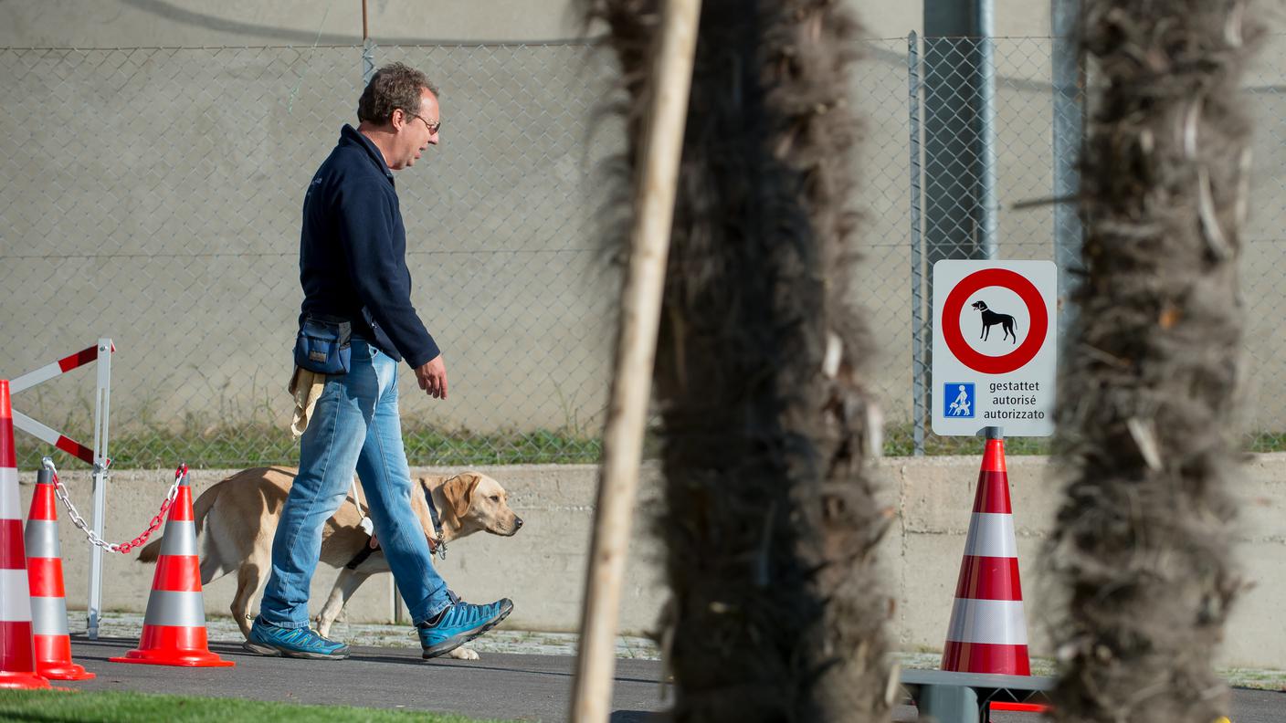 L'istruttore Christian Baroni durante un esercizio