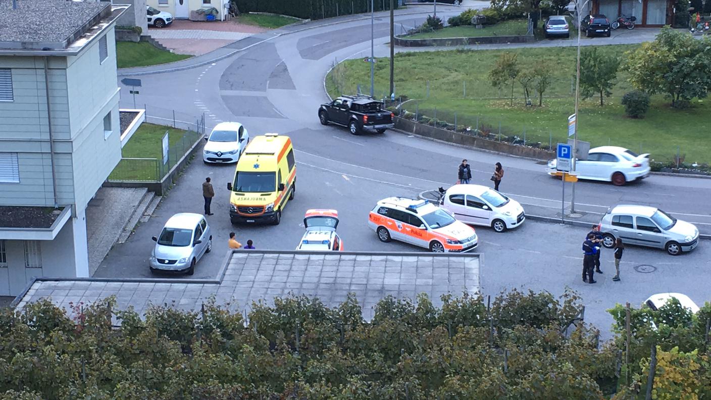 L'intervento della polizia e dei soccorritori