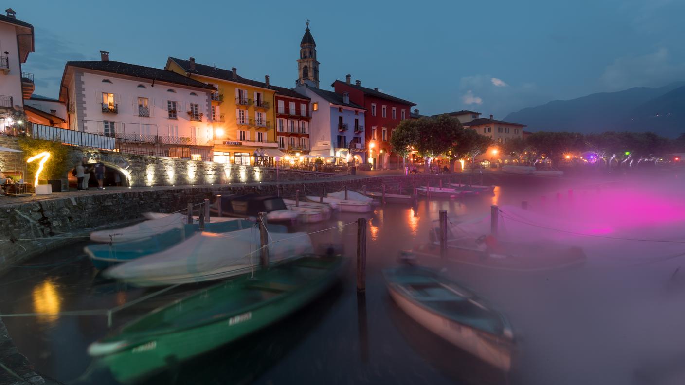 Il lungo lago durante le serate di musica al JazzAscona