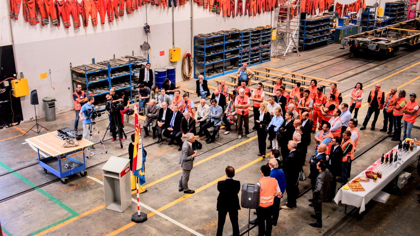 La deputazione ticinese a Berna visita le officine: agosto 2015