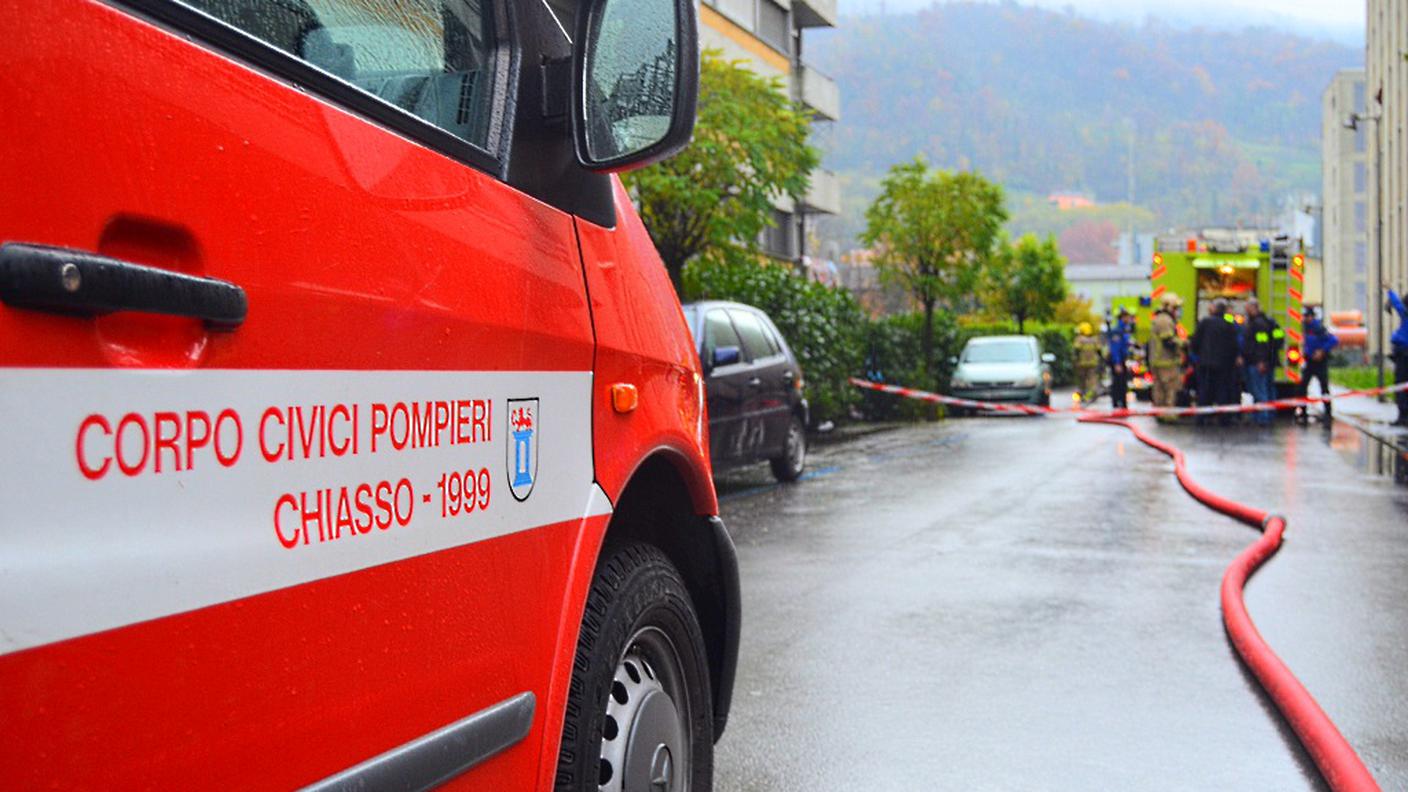 Incendio in via Odescalchi a Chiasso