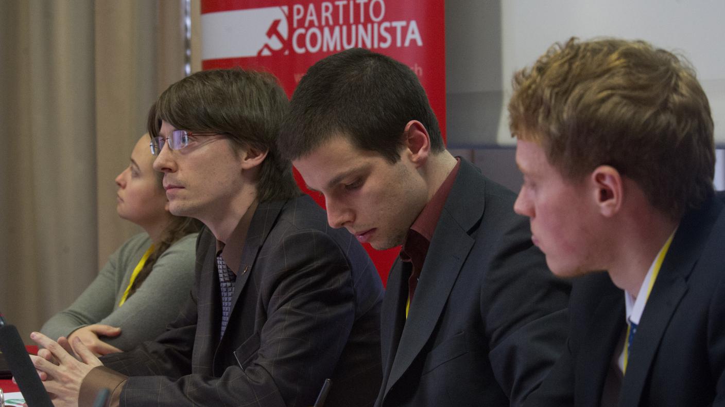 23° Congresso Partito Comunista. Nella foto da sinistra Lea Ferrari, Massimiliano Ay, Egon Canevascini e Alessandro Lucchini 