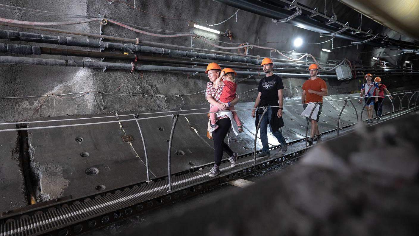 Giornata di porte aperte al cantiere del secondo tubo del San Gottardo
