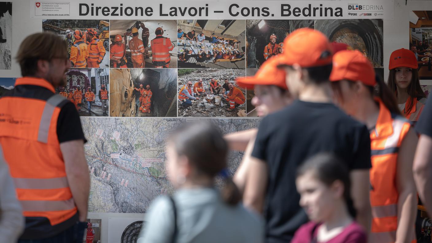 Giornata di porte aperte al cantiere del secondo tubo del San Gottardo