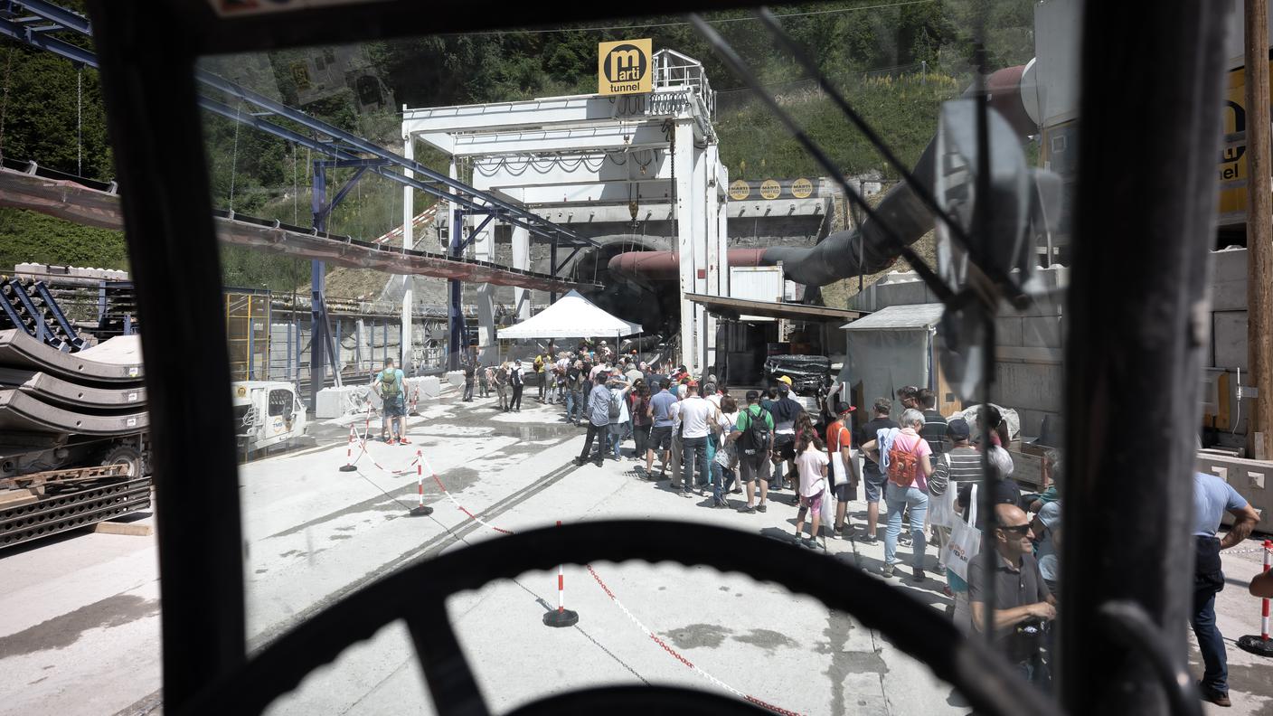Giornata di porte aperte al cantiere del secondo tubo del San Gottardo