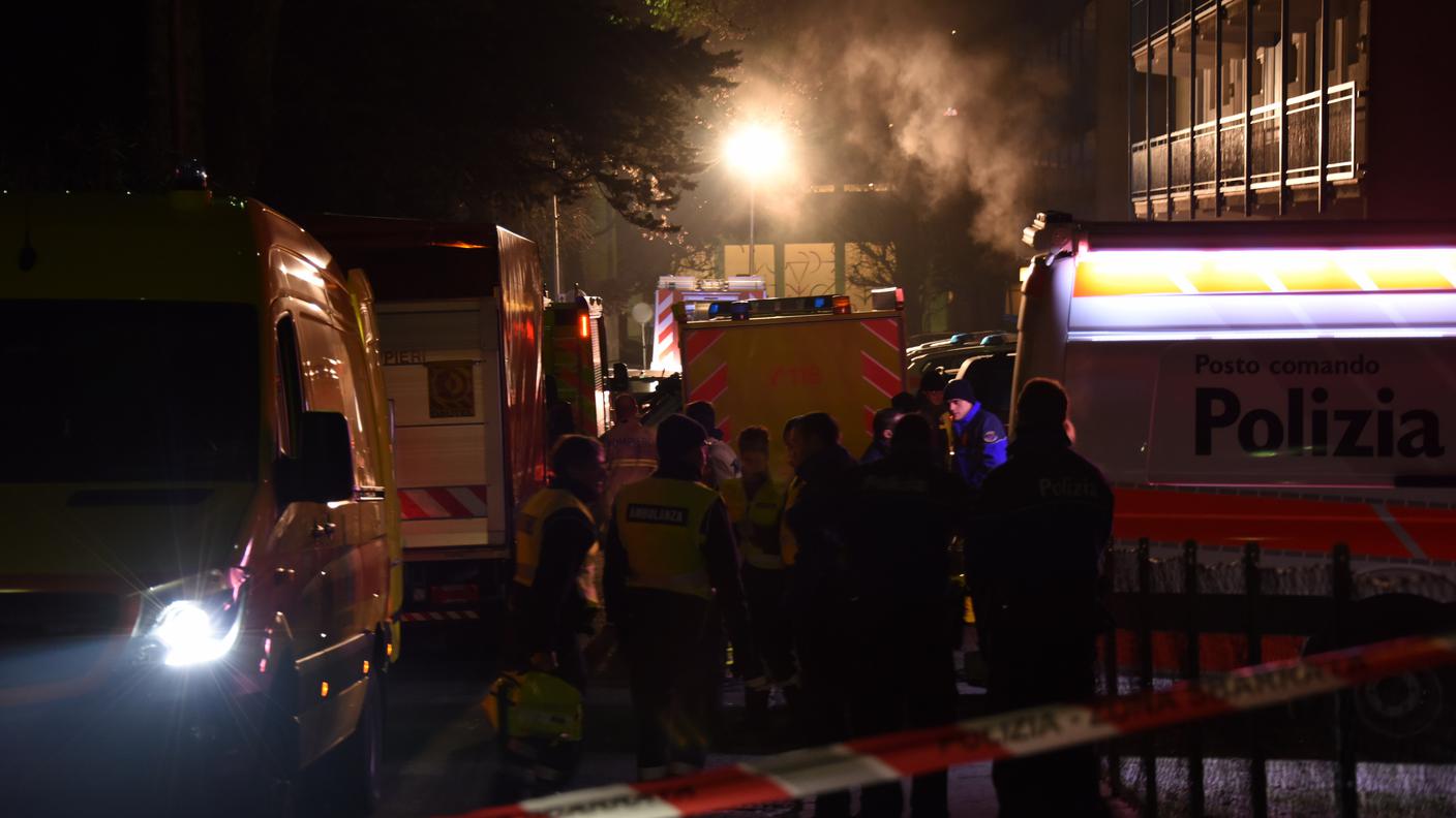 Parte dell'imponente dispositivo di soccorso