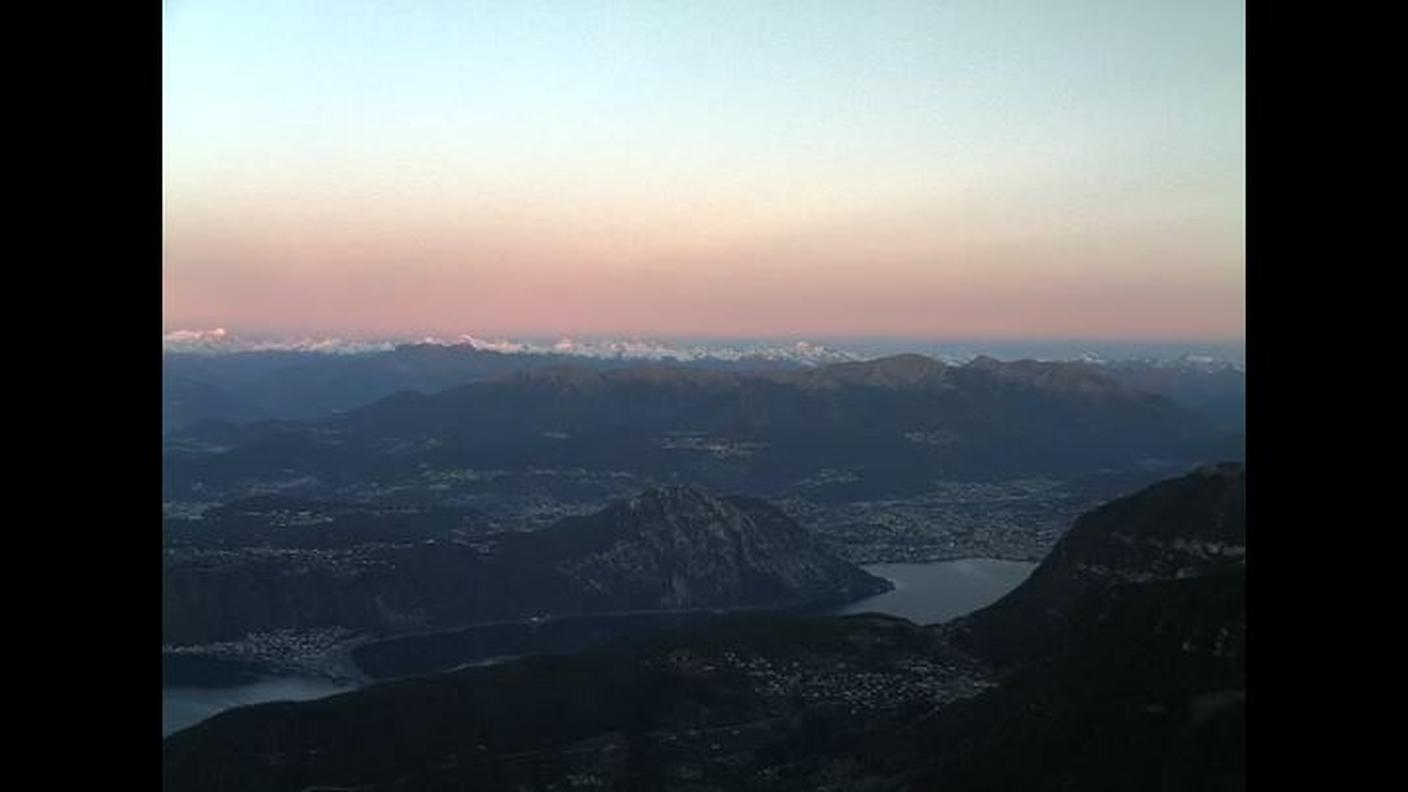 Dal Monte Generoso: panorama fantastico ma ben poco invernale