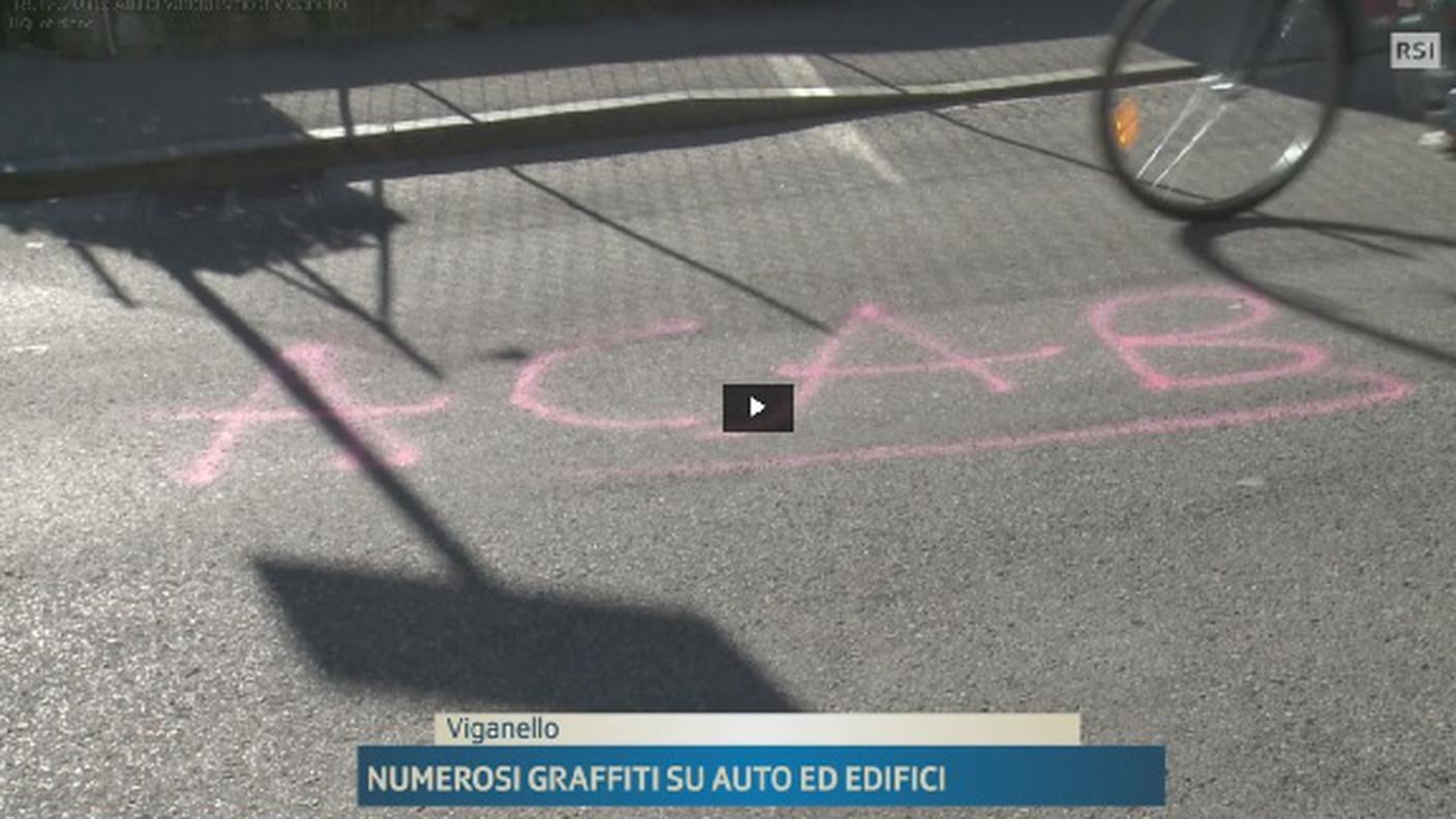 Strade imbrattate a Viganello