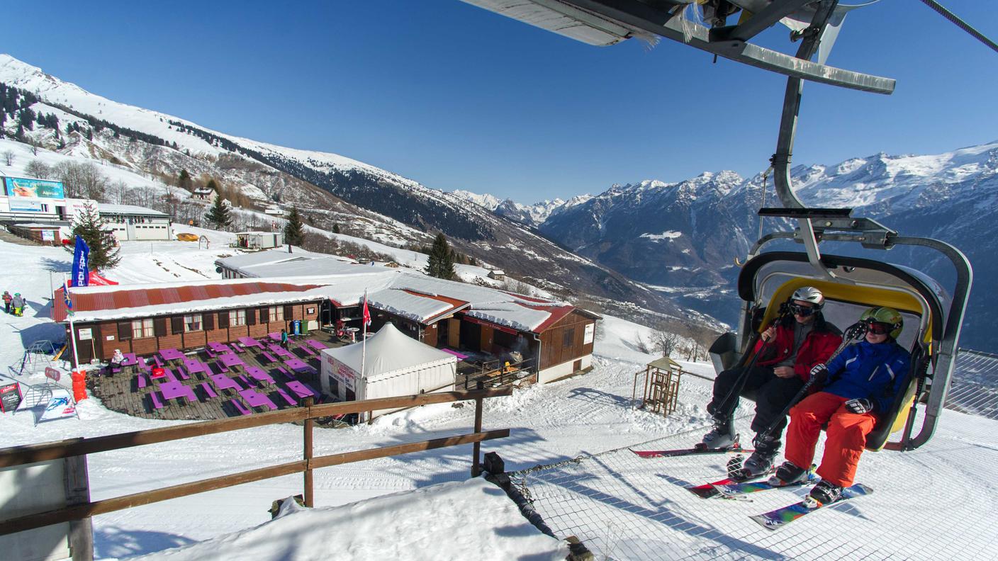 Si potrà sciare nell'alto Ticino, come al Nara, sperando in tanta altra neve