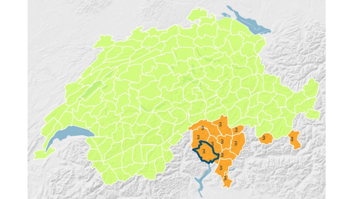La mappa dell'allerta