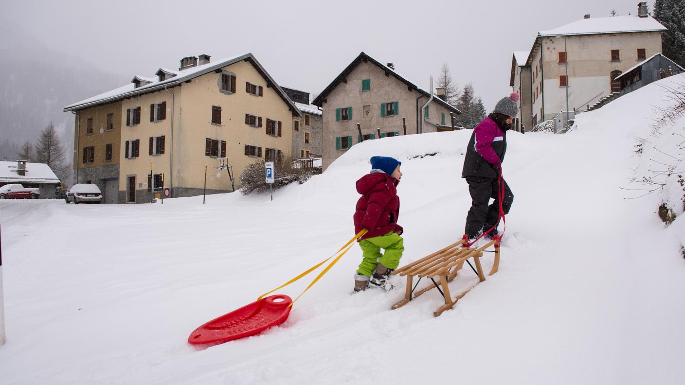 I bambini ne hanno profittato per slittare