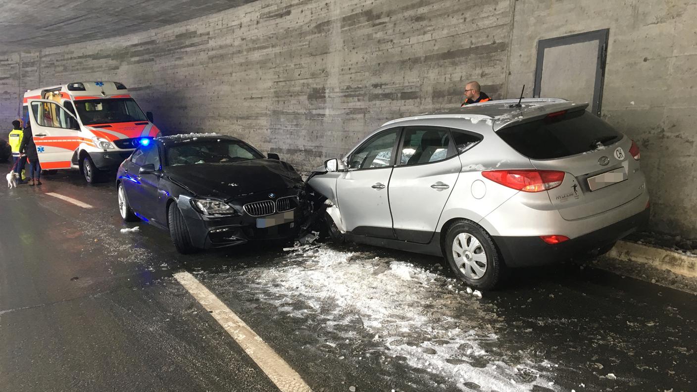 Il luogo dello scontro frontale di domenica pomeriggio nei pressi di Martina