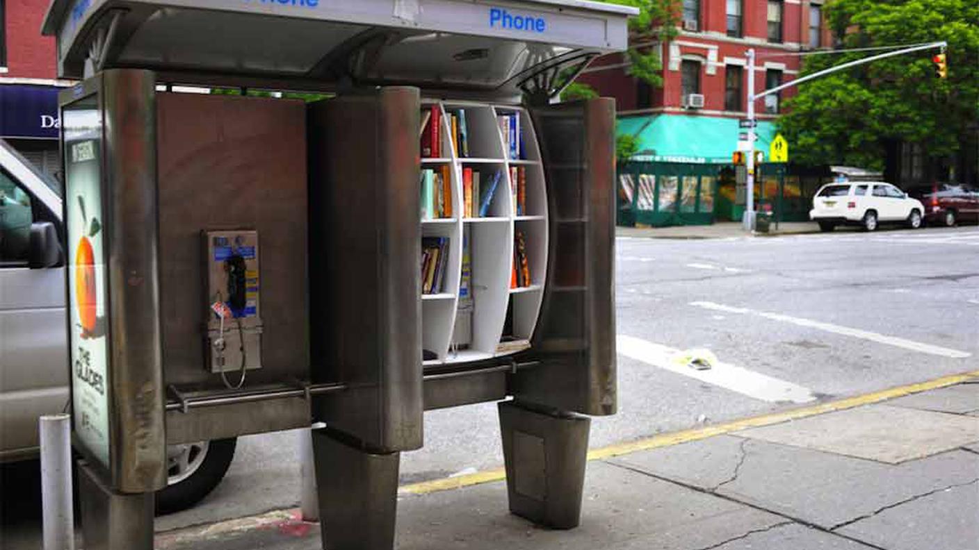 Una bibliocabina di New York, realizzata  dall’architetto John Locke