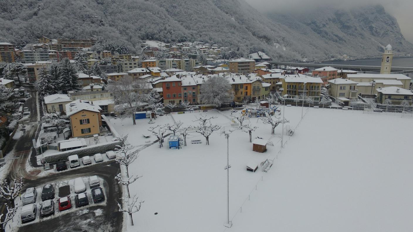 Melide vista dall'alto