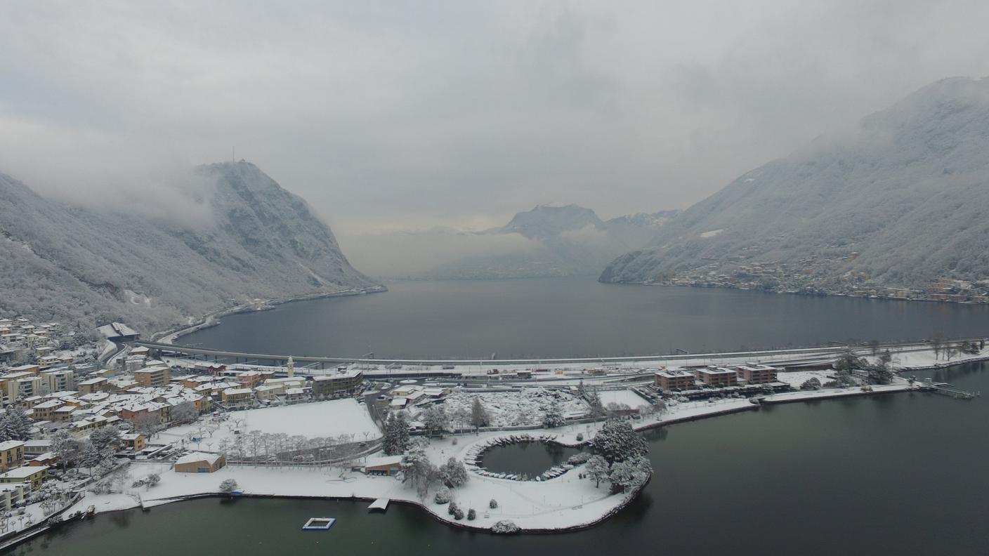 Melide vista dall'alto