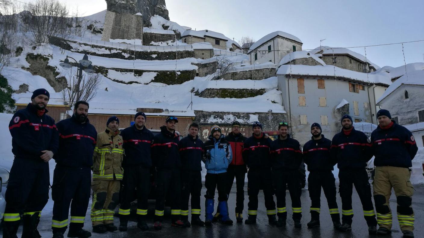 I pompieri di Bellinzona in Abruzzo