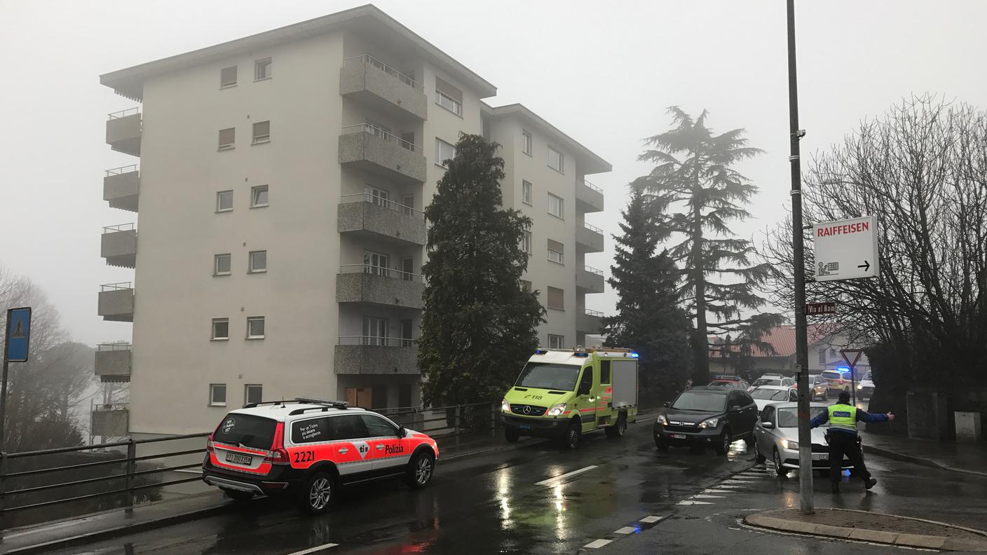 La palazzina interessata dalla fuga di gas