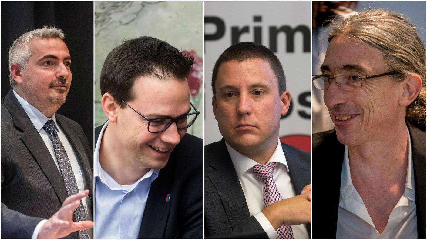 Caverzasio (Lega), Farinelli (PLR), Marchesi (UDC) e Durisch (PS)