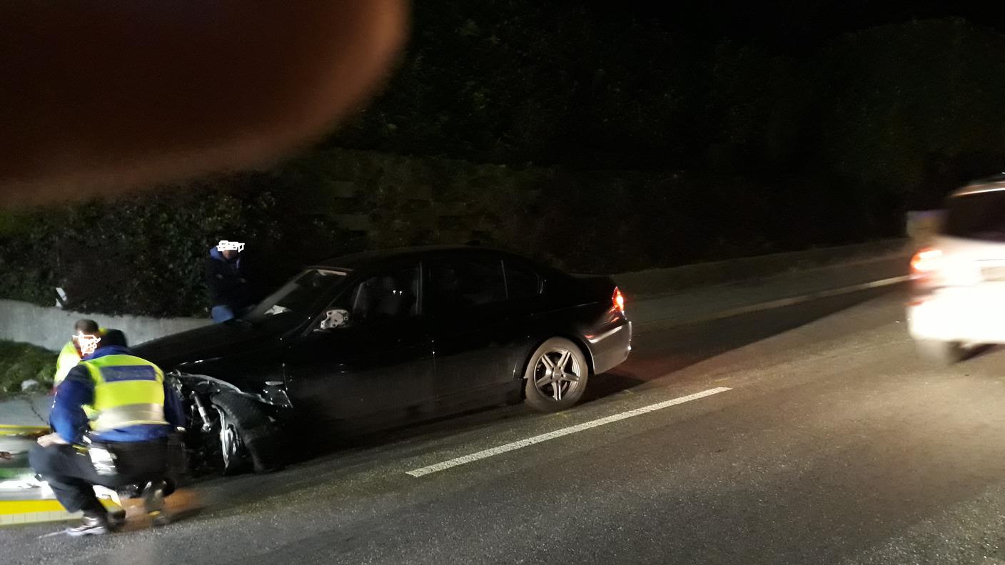 Una delle due vetture coinvolte nel frontale