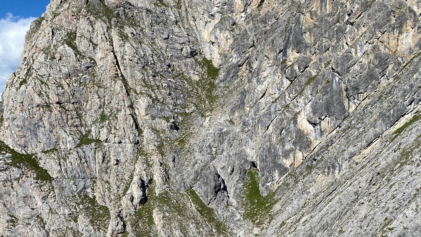 Il luogo dell'incidente, nei pressi del Piz Lischana