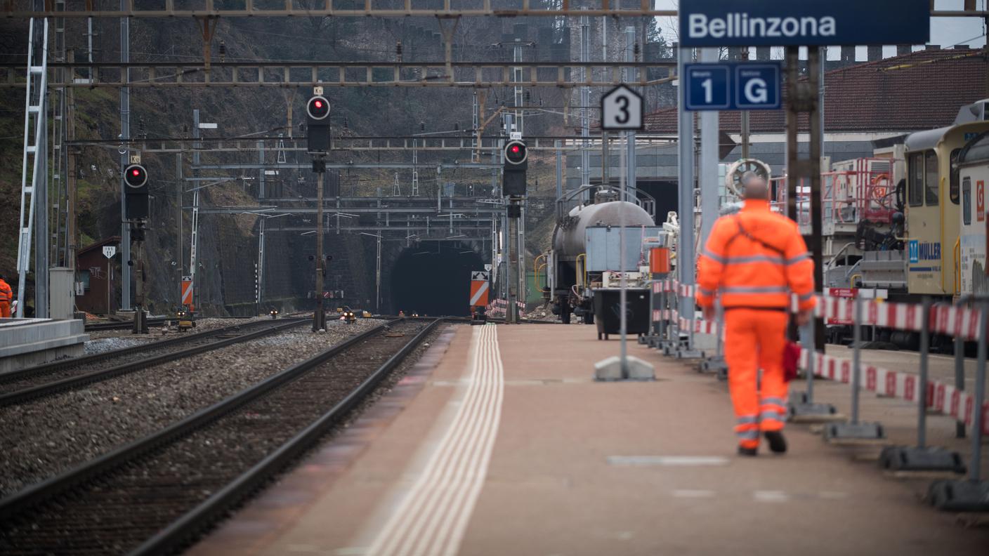 Un'immagine scattata venerdì mattina a Bellinzona