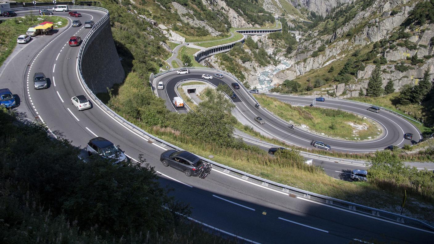 La strada del Passo del San Gottardo