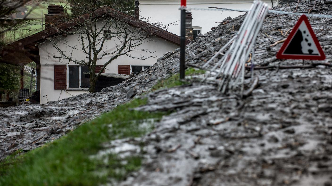 La colata di fango e detriti caduta su Ghirone nell'aprile dello scorso anno