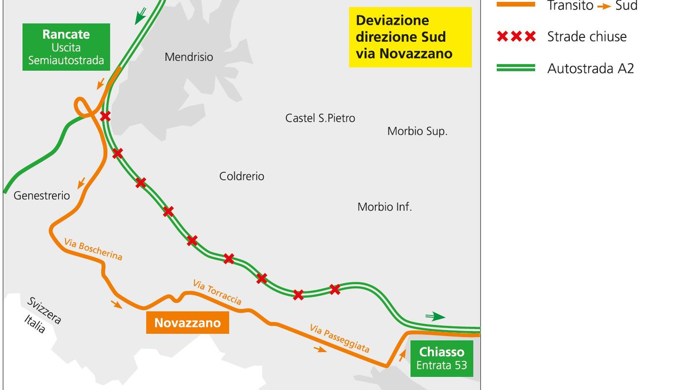 Il percorso da seguire da nord a sud