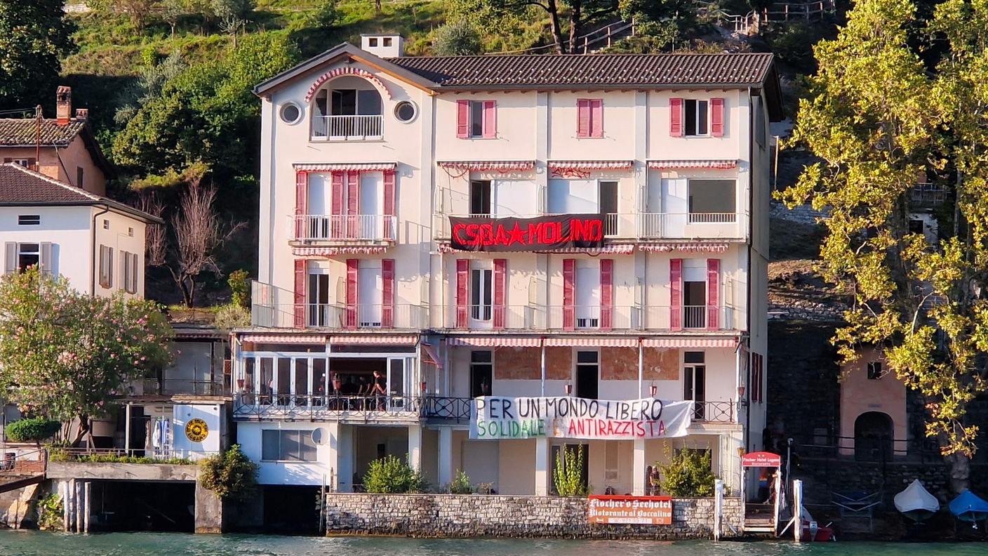 L'occupazione temporanea del Molino all'Hotel Fischer sul sentiero di Gandria