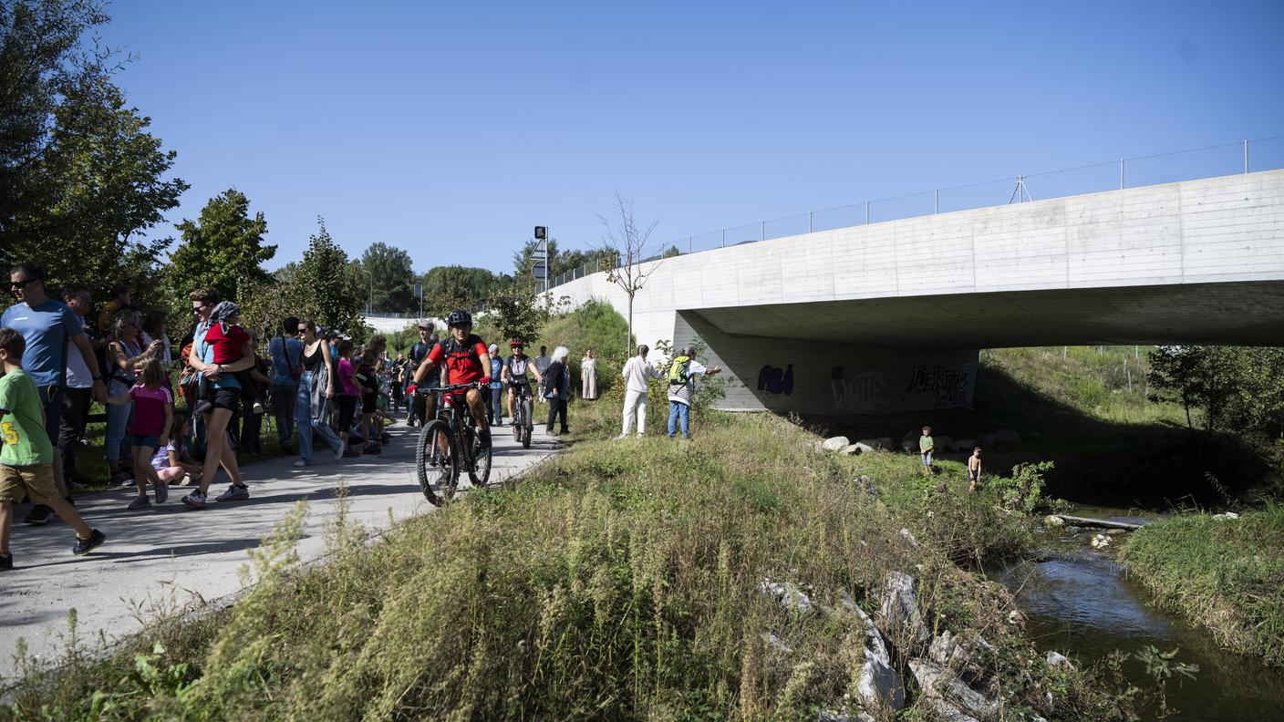 L'inaugurazione del Parco del Laveggio