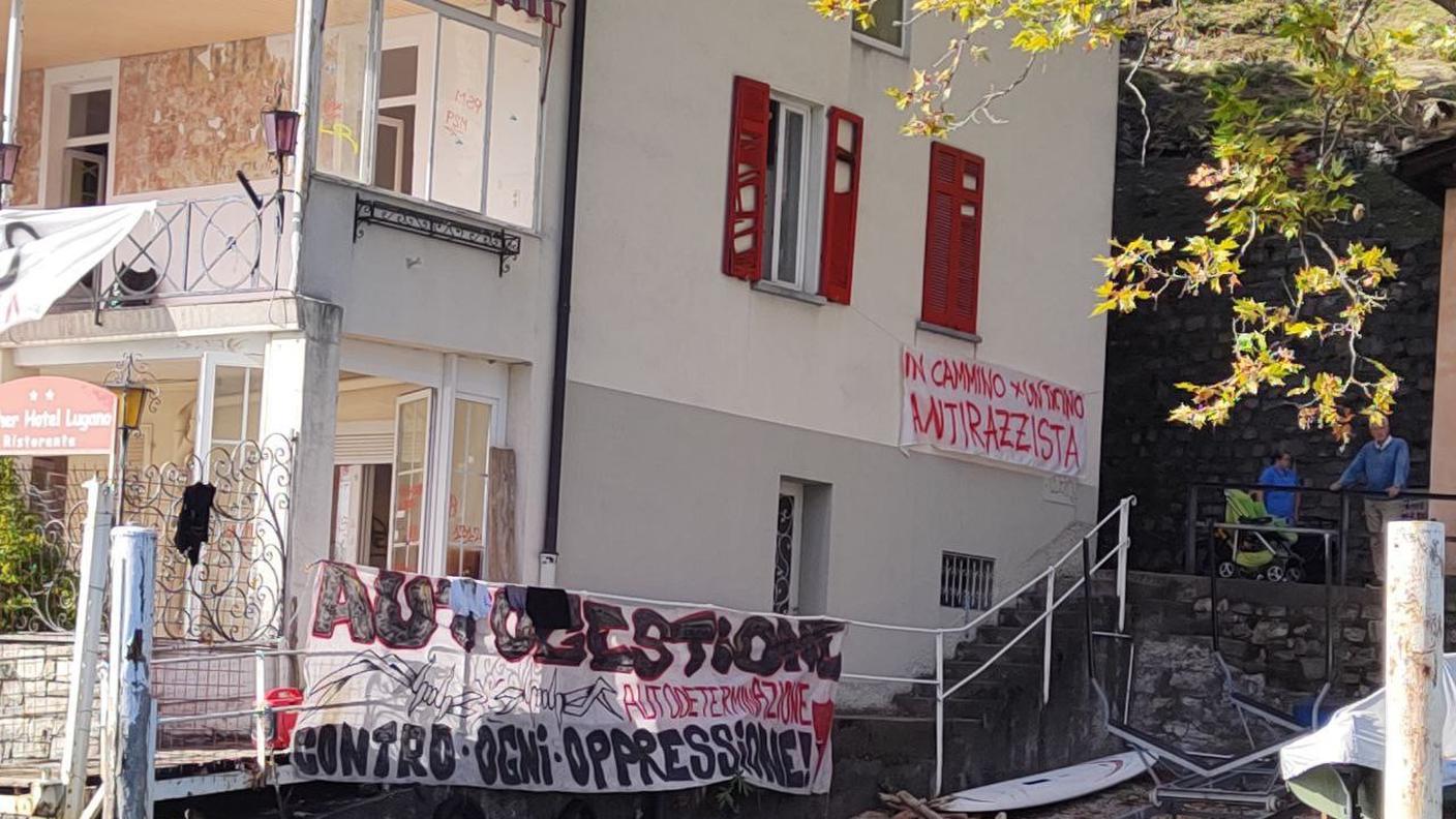 L'occupazione dell'ex Hotel Fischer sul sentiero di Gandria