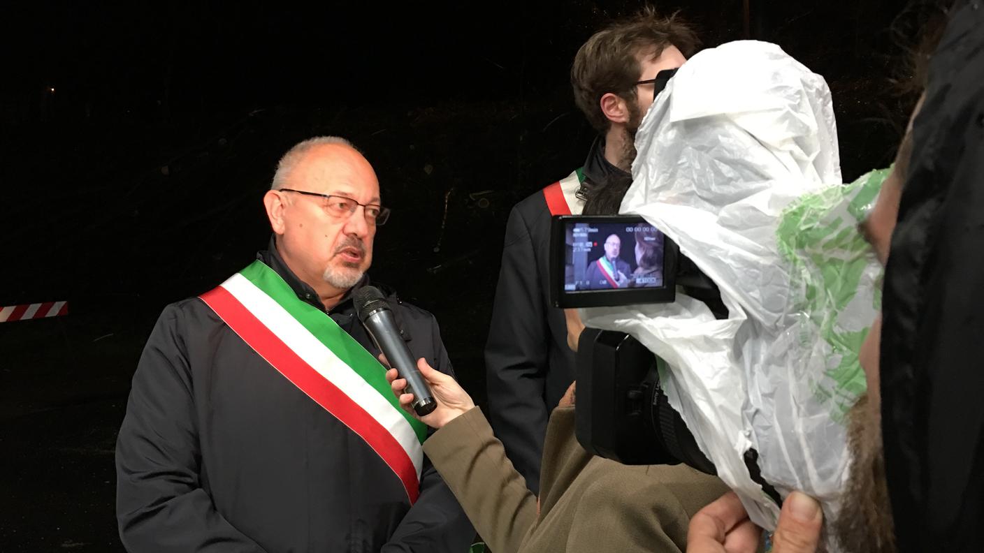 Presenti sul posto anche le televisioni nazionali italiane