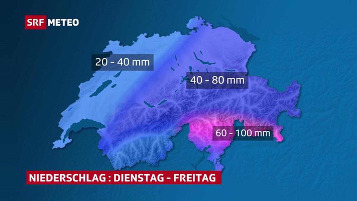 L'area maggiormente interessata dalle piogge