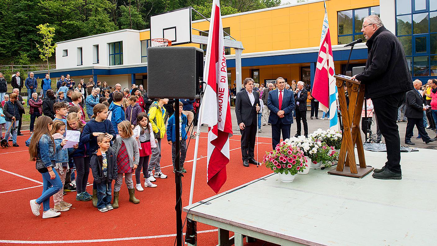 Un momento della cerimonia di inaugurazione