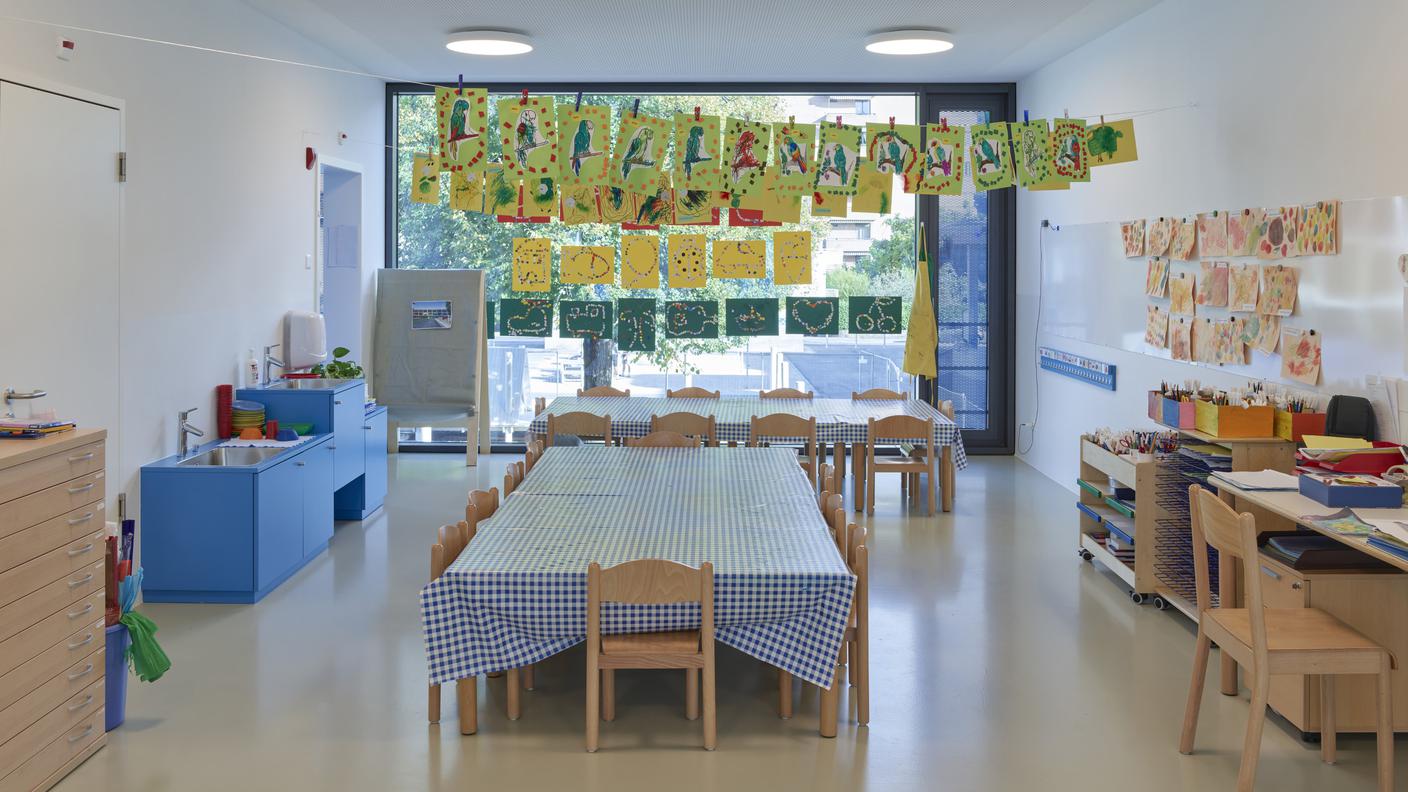 Dentro la nuova scuola dell'infanzia di Molino Nuovo