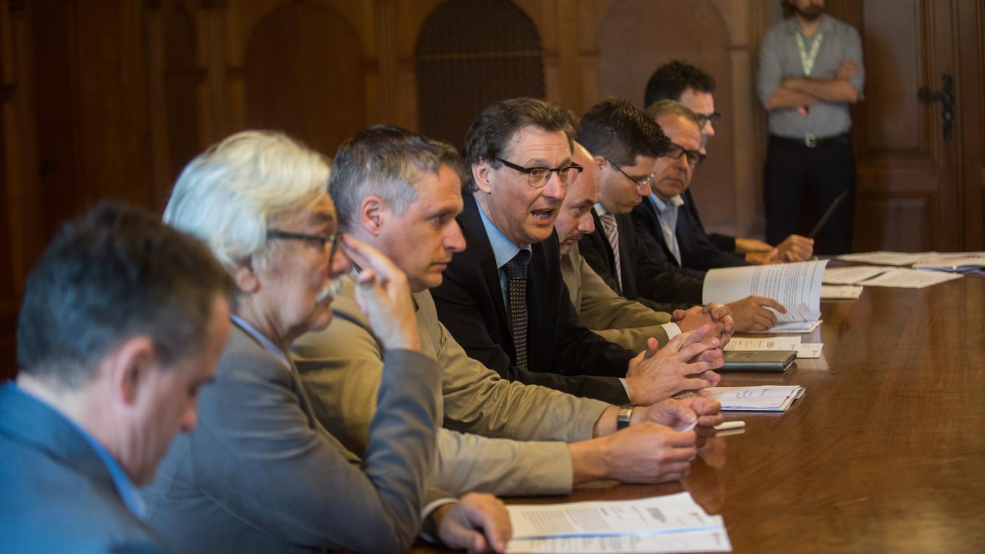 Un momento della conferenza stampa