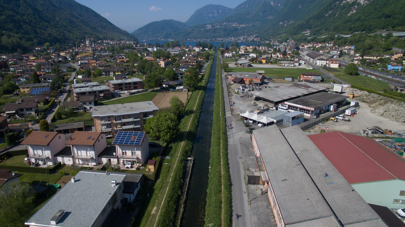 Riva San Vitale: l'area per gli inerti