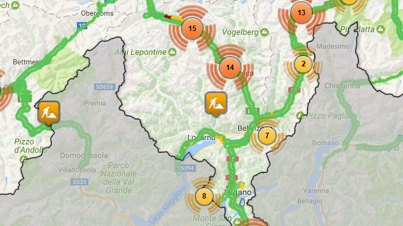 Disagi sulle strade della Svizzera italiana