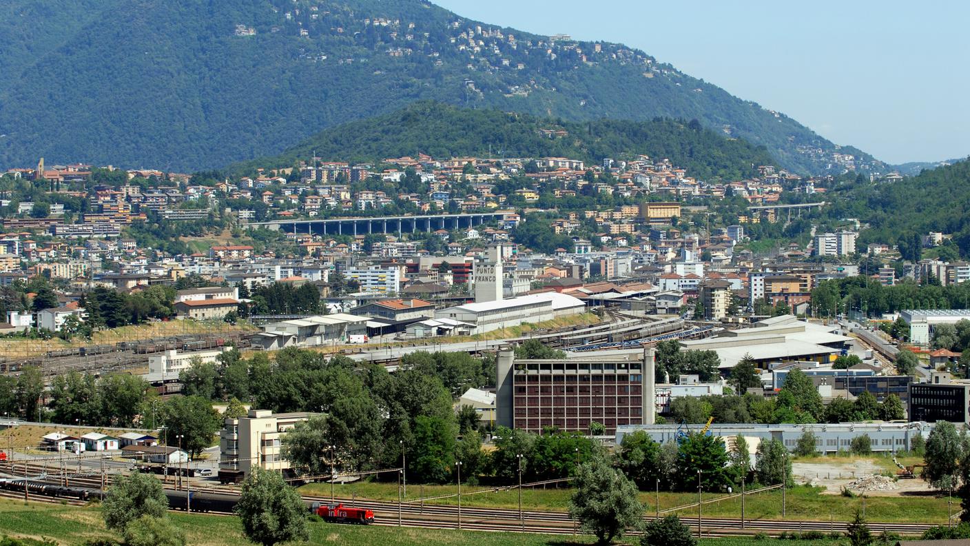 La vista del Pian Faloppia, una zona molto trafficata