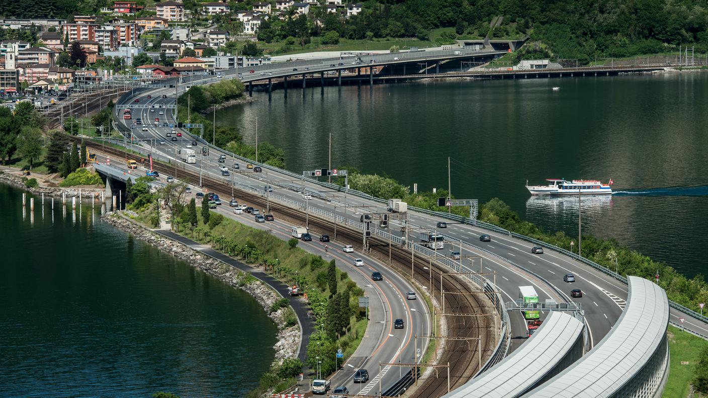 Il traffico a Melide